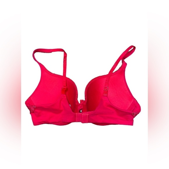 Victoria's Secret Body By Victoria Perfect Shape Hot Pink Push Up Bra 34C - Picture 4 of 6